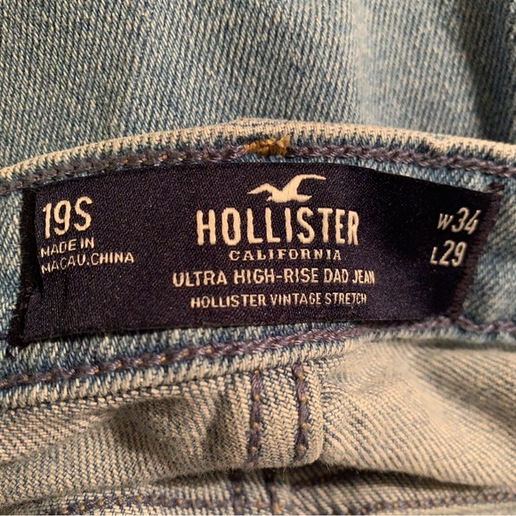 Hollister Ultra High Rise Dad Jean Split Hem - Picture 7 of 8